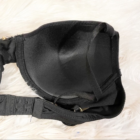 Rampage Black Bra With Gold Zipper Women's Size 36C - Picture 5 of 6